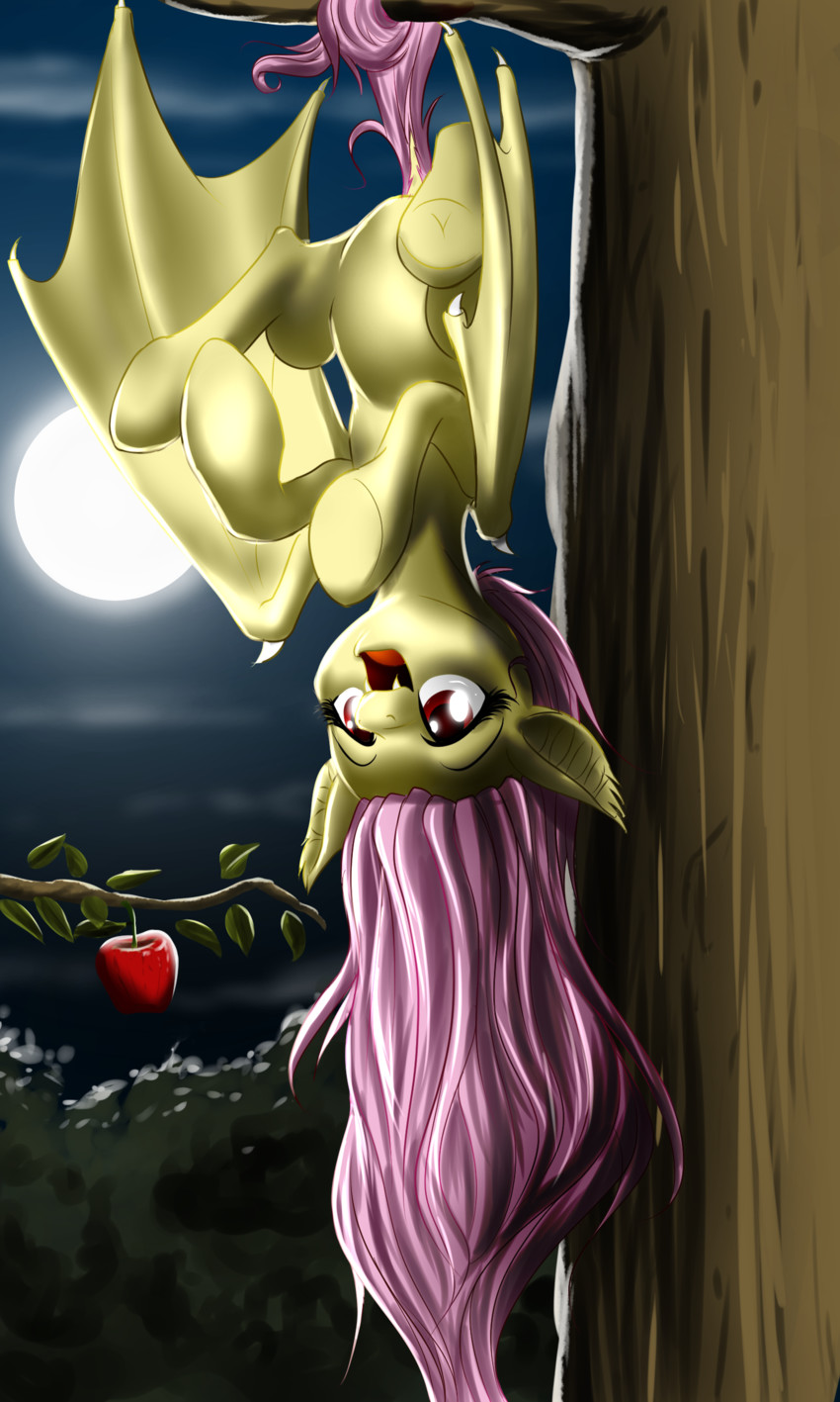 fluttershy and flutterbat (my little pony and 1 more) drawn by mykegreywolf