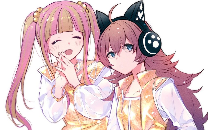 tamade chiyu and nyubara reona (bang dream!) drawn by shiontaso