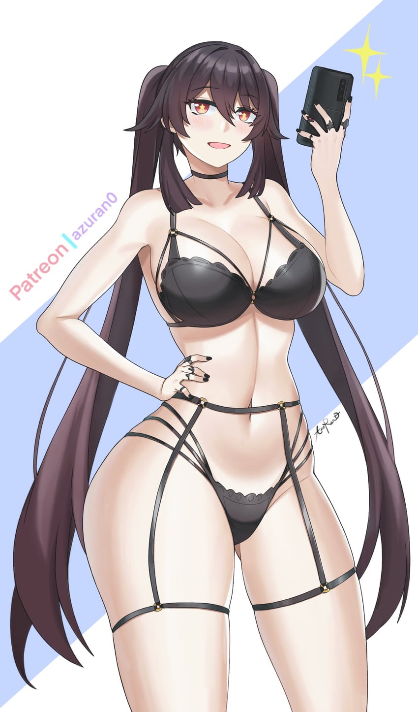 hu tao (genshin impact) drawn by azuran0