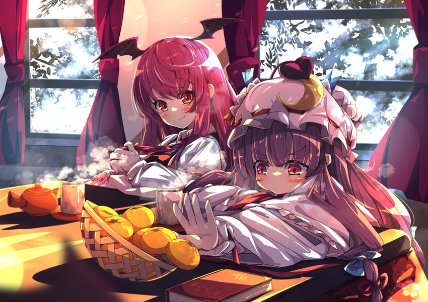 patchouli knowledge and koakuma (touhou) drawn by woruta_(soloistlist)