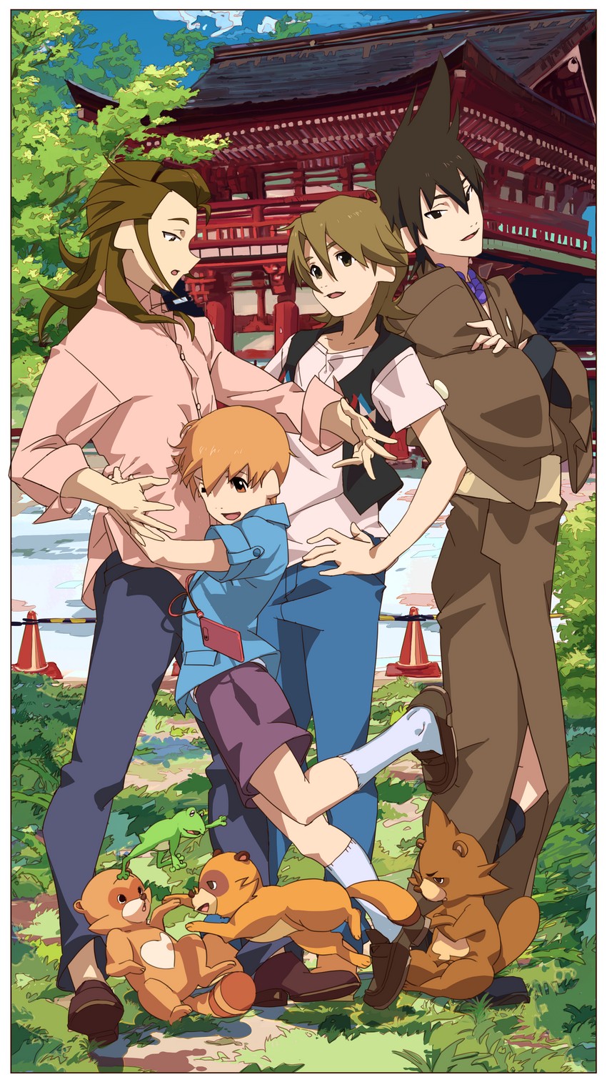 shimogamo yasaburou, shimogamo yajirou, shimogamo yaichirou, and shimogamo yashirou (uchouten kazoku) drawn by shun_h_a