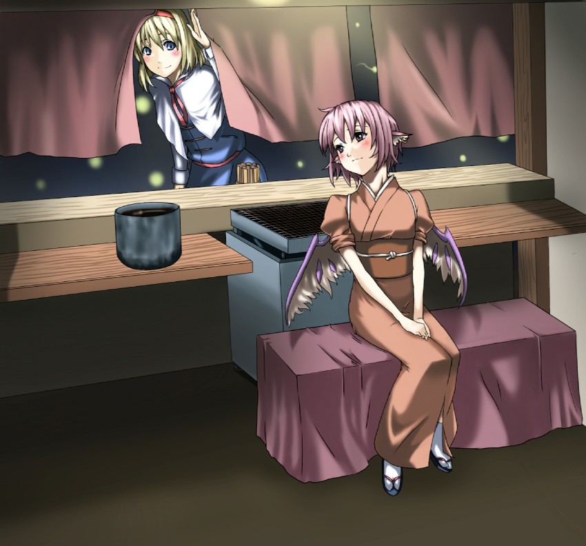 alice margatroid, mystia lorelei, and okamisty (touhou) drawn by haruichi_(komikal)