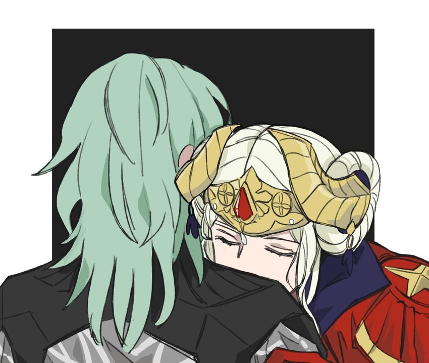 edelgard von hresvelg and female byleth (fire emblem and 1 more) drawn by ajeom_(peppo)