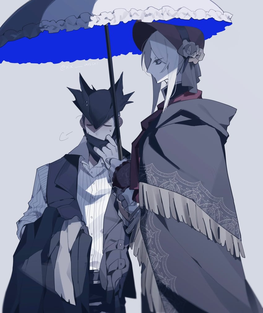 hunter and plain doll (bloodborne) drawn by xx_asui
