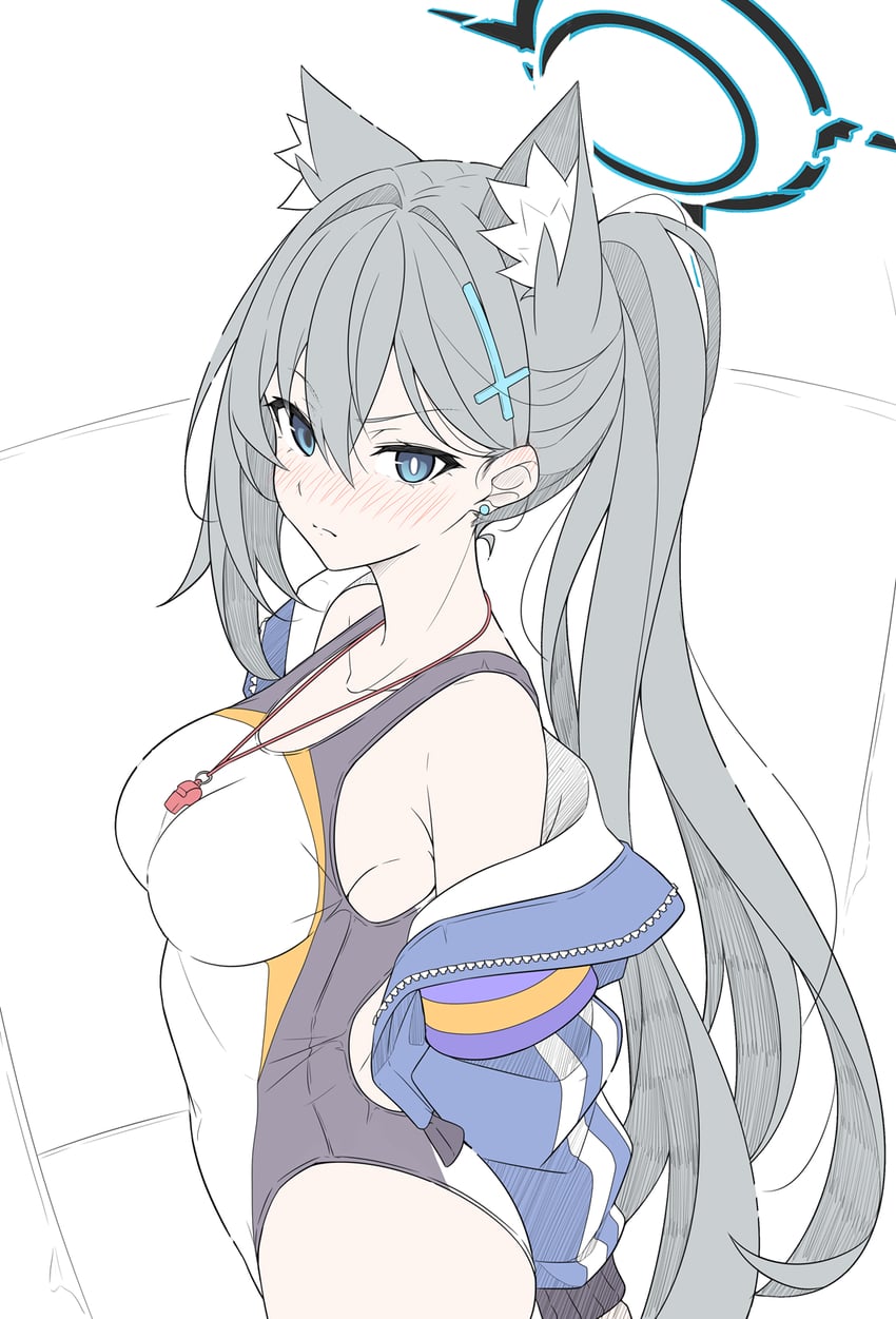 shiroko, kanna, and shiroko terror (blue archive) drawn by t1kosewad