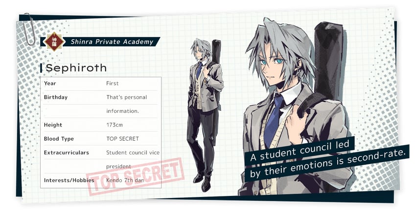 sephiroth (final fantasy and 2 more) drawn by fujise_lisa