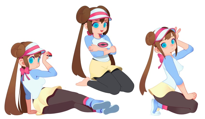 rosa (pokemon and 1 more) drawn by monster_l_(hochihochiha)