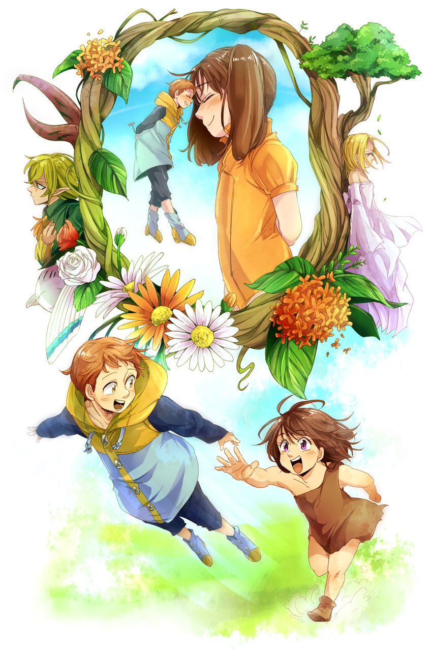 diane, king, elaine, and helbram (nanatsu no taizai) drawn by mimxxpk