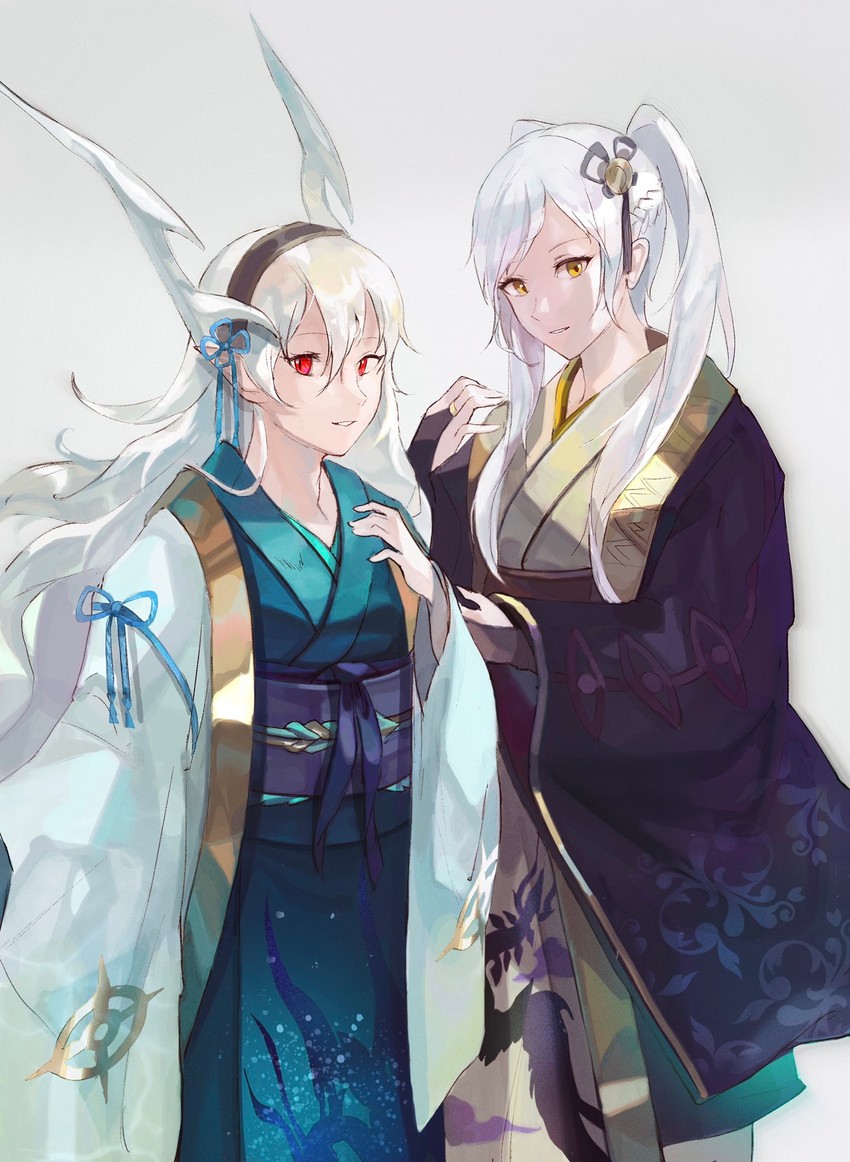 female corrin and female robin (fire emblem and 2 more) drawn by gimkamres04