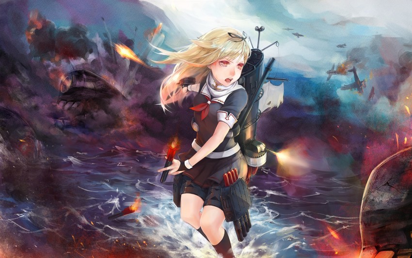 yuudachi and yuudachi kai ni (kantai collection) drawn by yomena