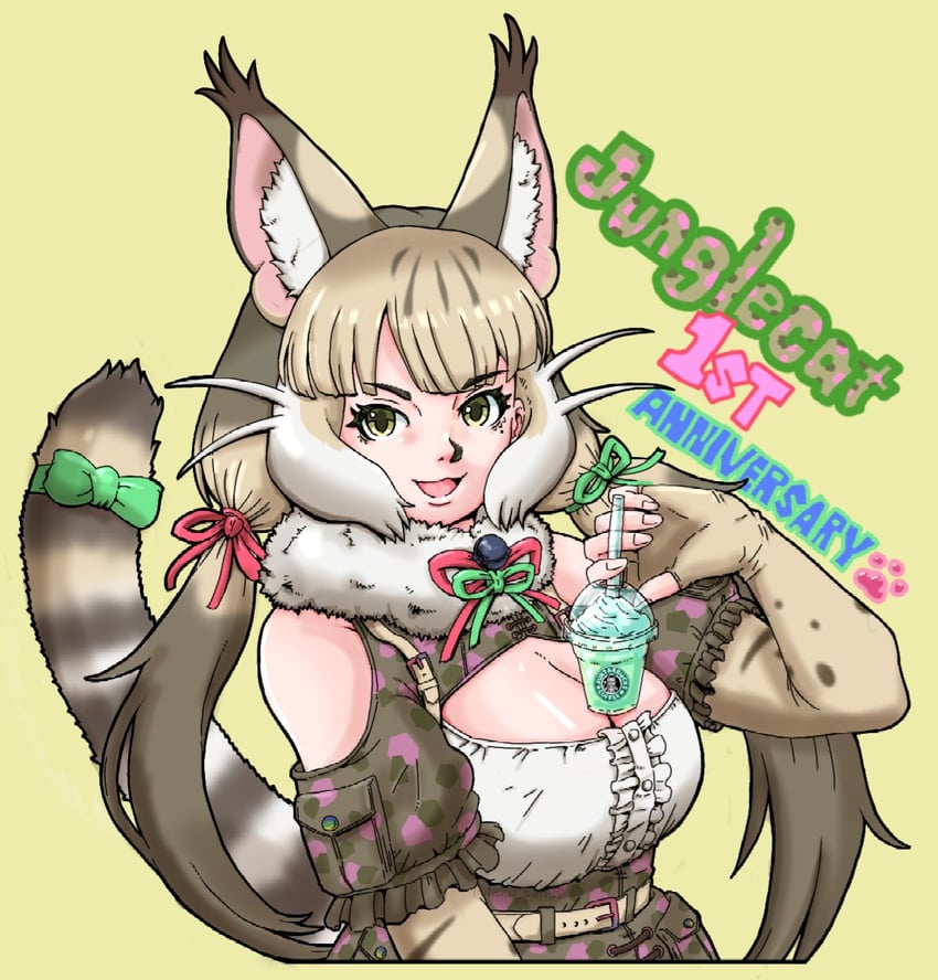 jungle cat (kemono friends and 1 more) drawn by taku_san39