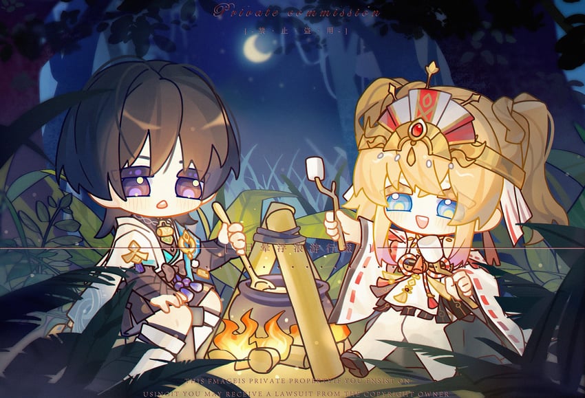 scaramouche, wanderer, and kuyo mizuki (original and 1 more)