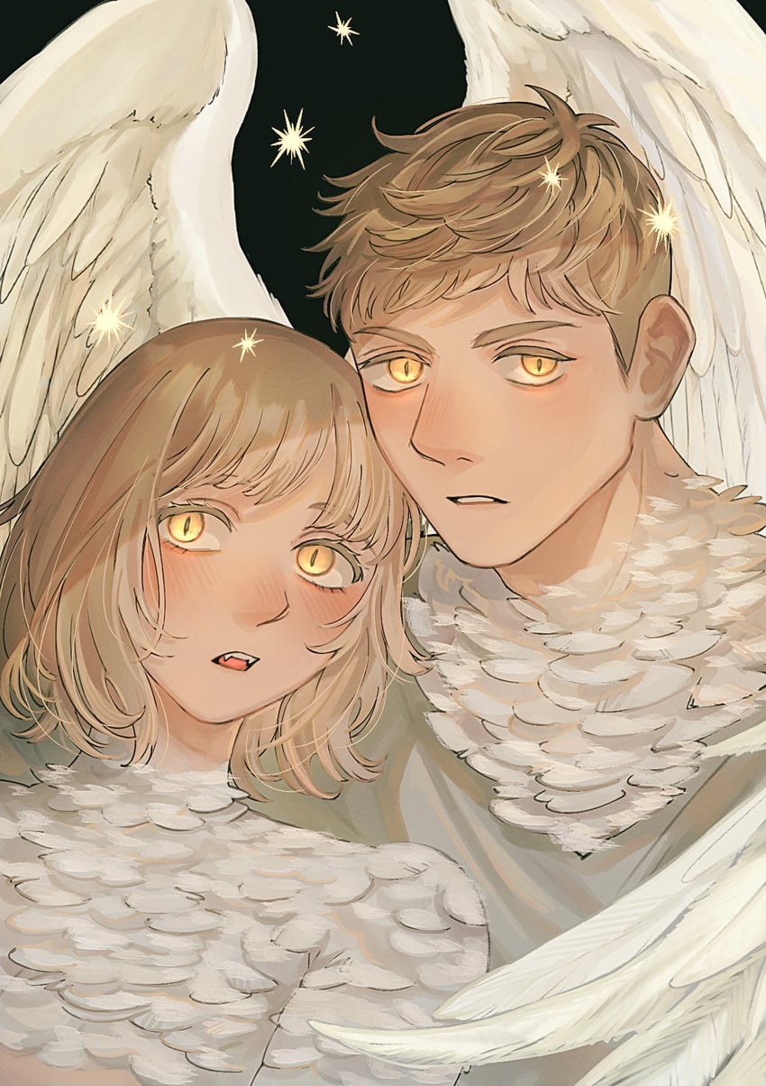 falin touden and laios touden (dungeon meshi) drawn by sasakura34