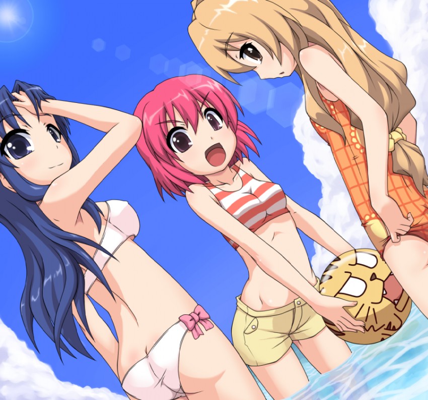 aisaka taiga, kawashima ami, and kushieda minori (toradora!) drawn by k10k