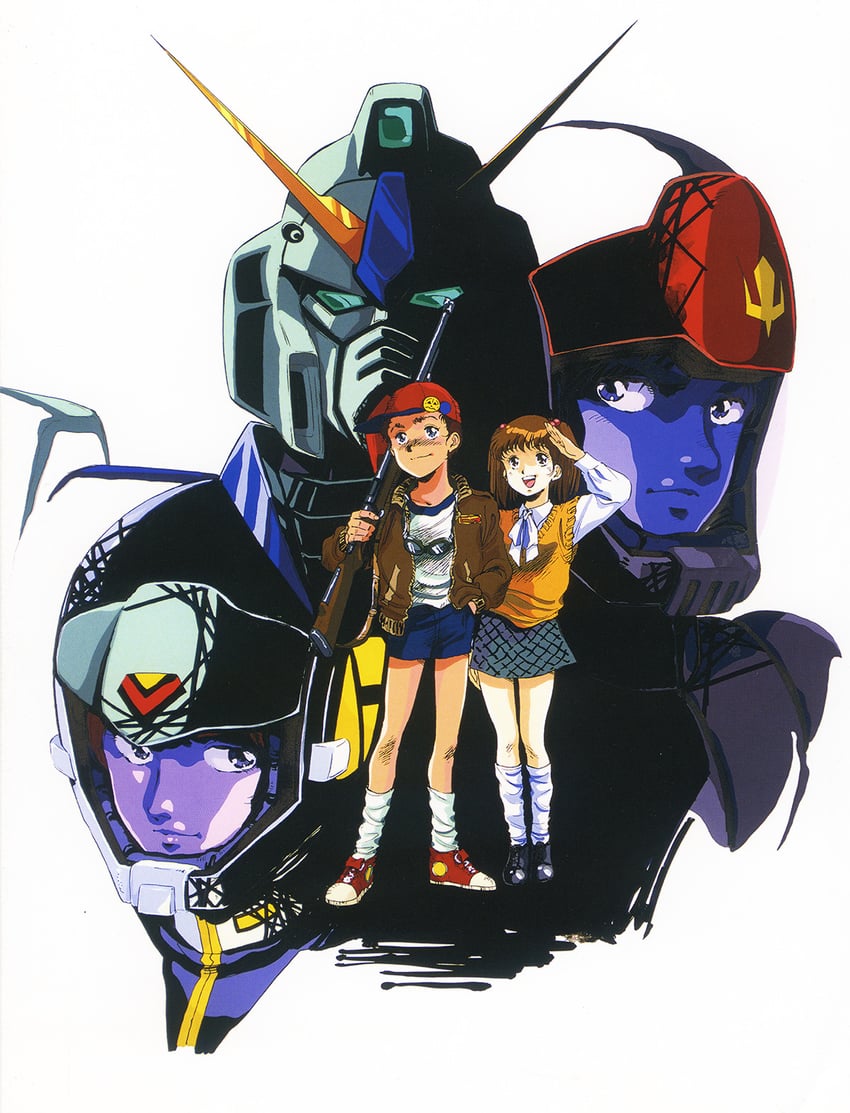 christina mackenzie, gundam alex, bernard wiseman, alfred izuruha, and dorothy (gundam and 1 more) drawn by mikimoto_haruhiko