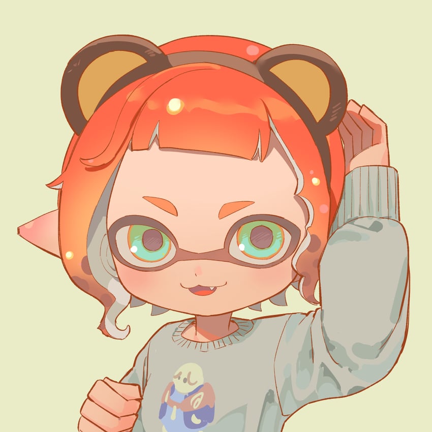 inkling player character and inkling girl (splatoon) drawn by ichigogari_pi
