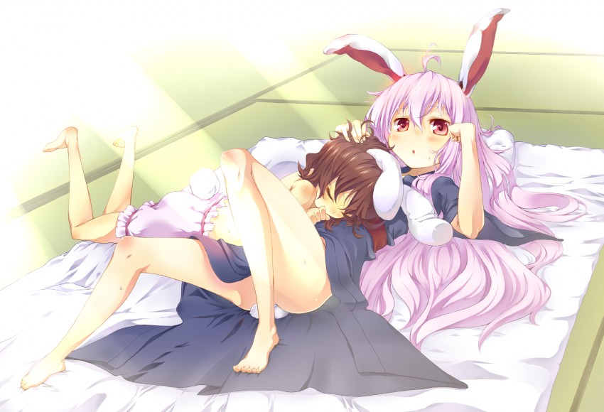 reisen udongein inaba and inaba tewi (touhou) drawn by kazuma_(kazumav)
