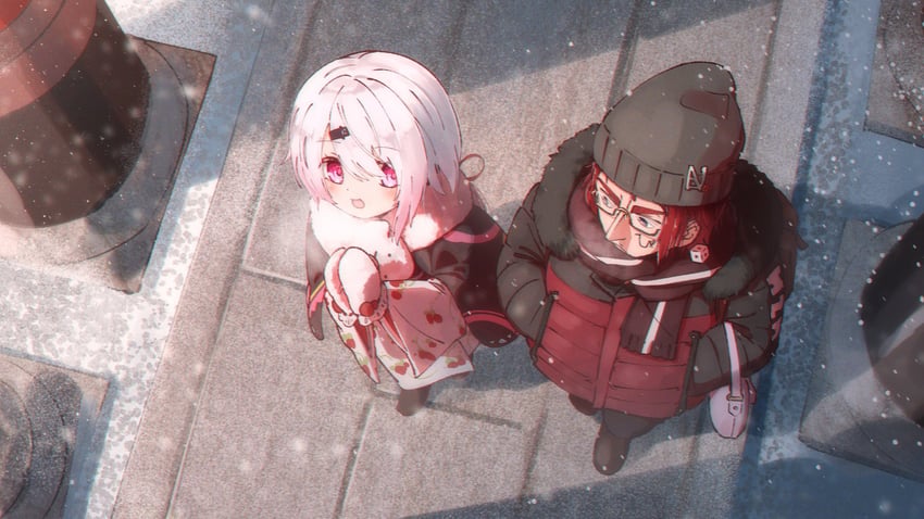 shiina yuika and tenkai tsukasa (nijisanji and 1 more) drawn by ruru_ashihara