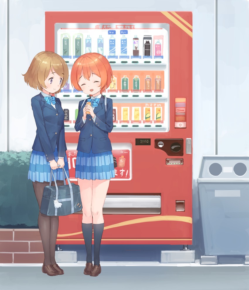 hoshizora rin and koizumi hanayo (love live! and 1 more) drawn by eichisu