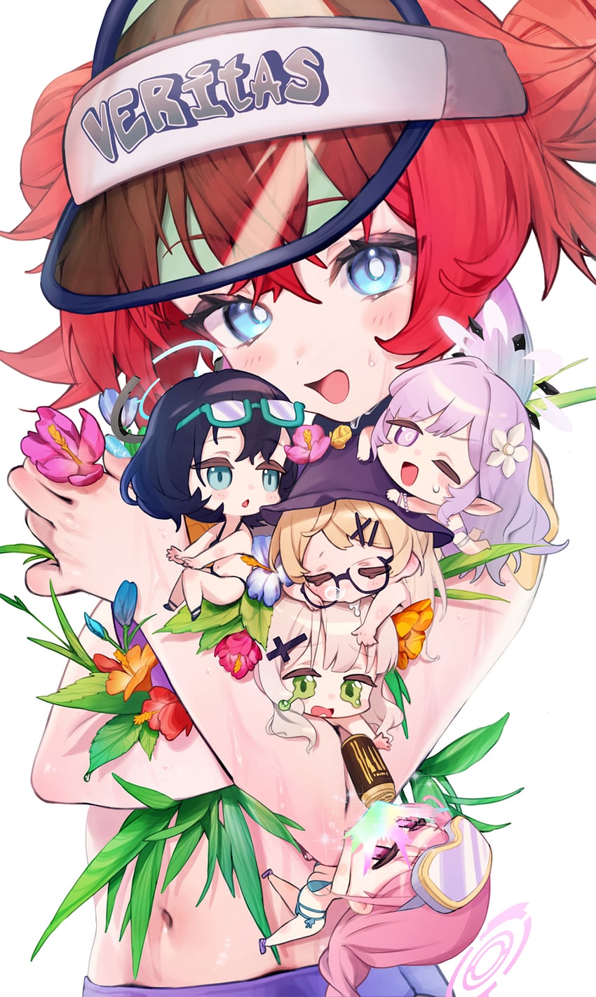 himari, eimi, maki, hare, chihiro, and 1 more (blue archive) drawn by cheenack