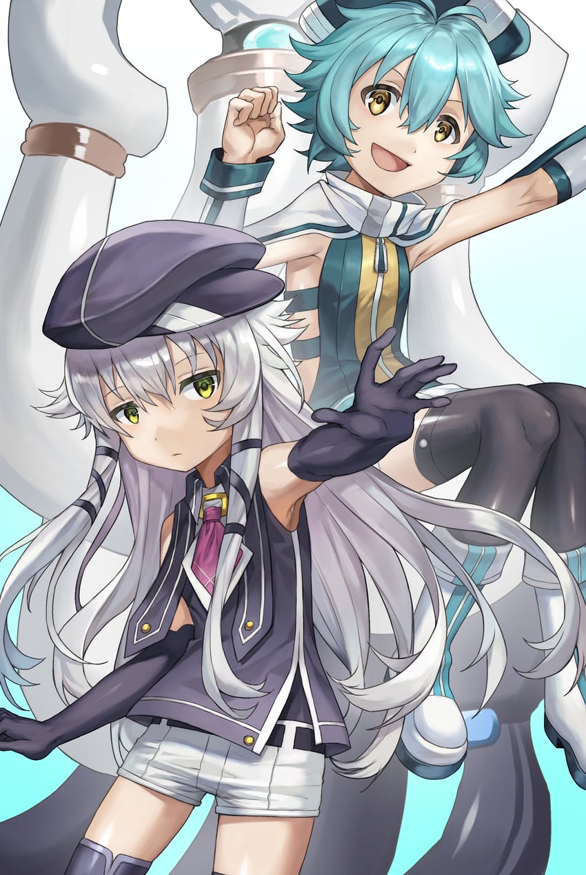 altina orion, millium orion, claiomh solais, and airgetlam (eiyuu densetsu and 2 more) drawn by cancanbaobao55