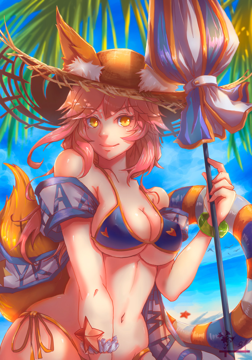 tamamo and tamamo no mae (fate and 2 more) drawn by yuureiko