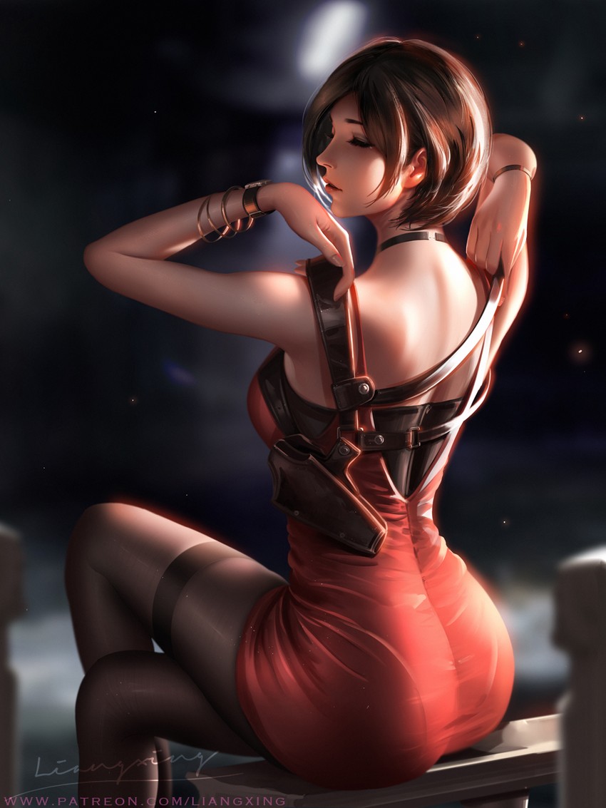 ada wong (resident evil and 1 more) drawn by liang_xing