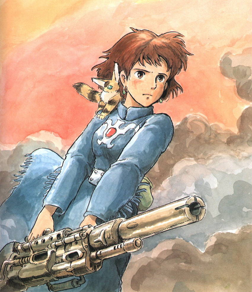 nausicaa and teto (kaze no tani no nausicaa) drawn by miyazaki_hayao
