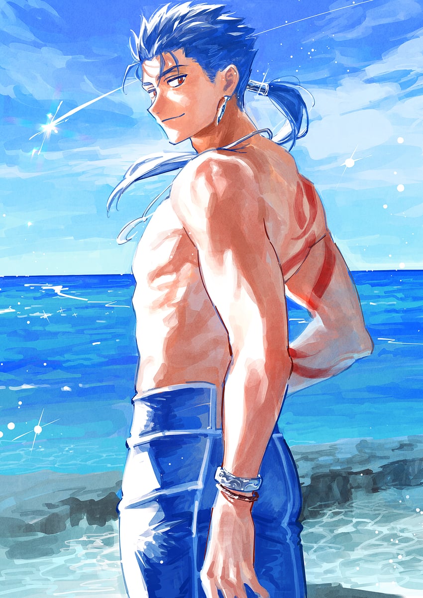 cu chulainn (fate and 1 more) drawn by uni_(nico02)