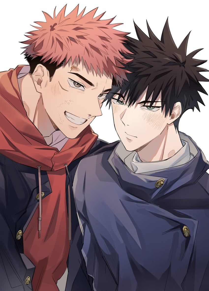itadori yuuji and fushiguro megumi (jujutsu kaisen) drawn by somwang_07