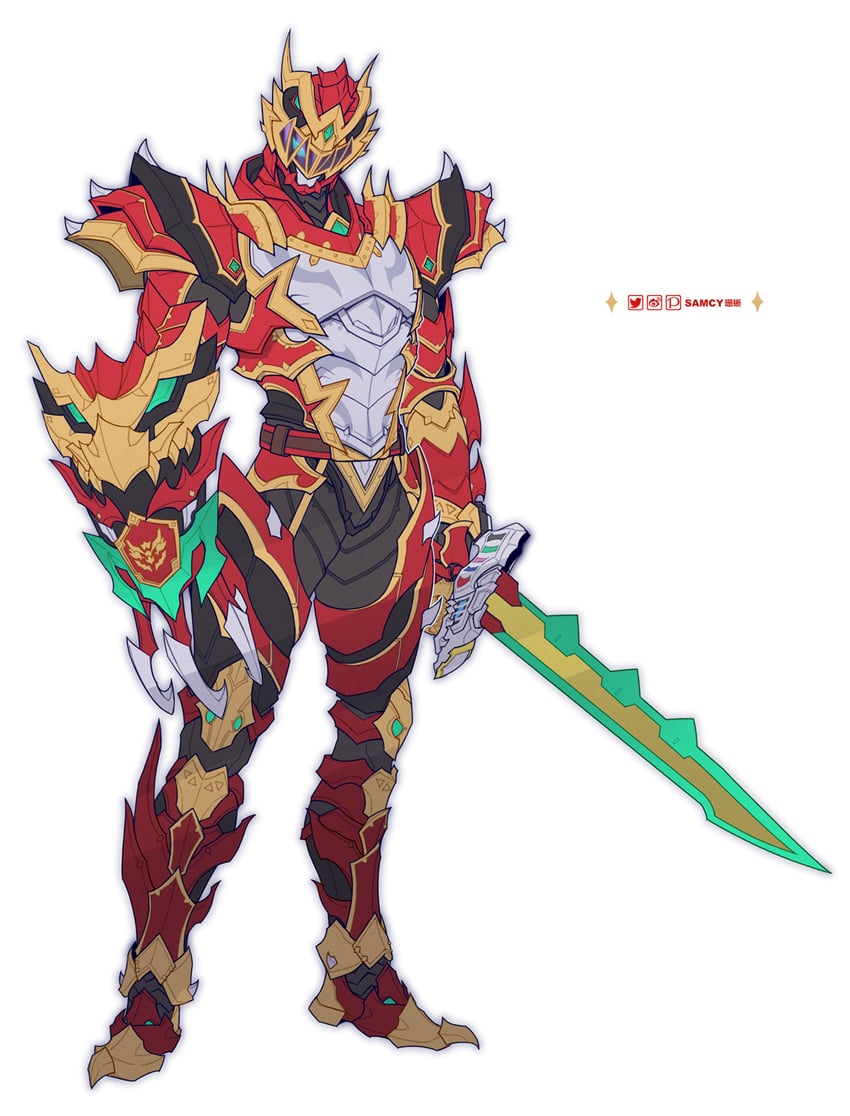 ryusoul red and max ryusoul red (super sentai and 1 more) drawn by tongzhen_ganfan