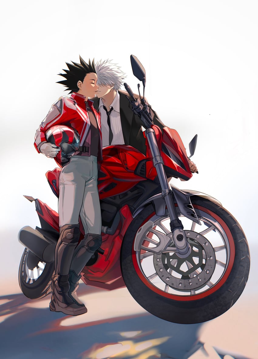 killua zoldyck and gon freecss (hunter x hunter) drawn by k.g_(matsumoto_zo)