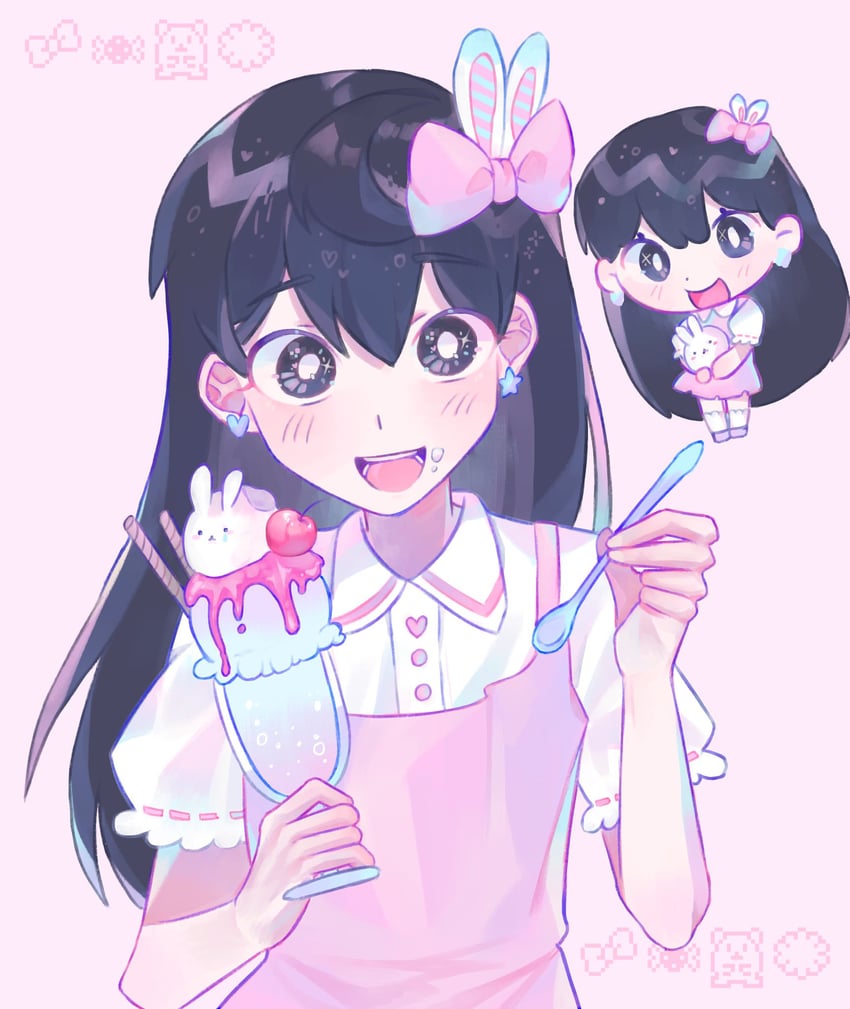 aubrey and forest bunny (omori) drawn by iro_(mywife_sunny)