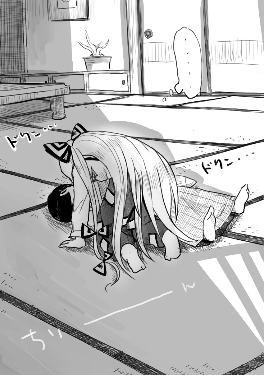 fujiwara no mokou and houraisan kaguya (touhou) drawn by chahashiraozen
