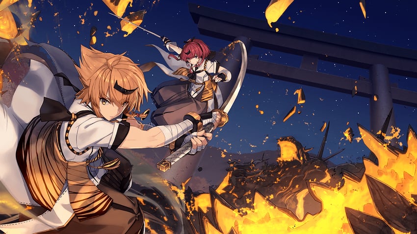 shidou maki, konohana suzuka, and aratama (toji no miko and 1 more)