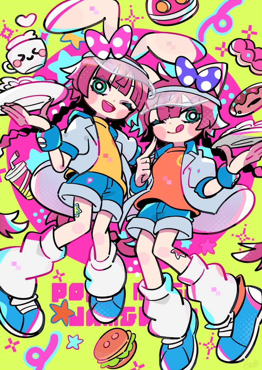 mimi and nyami (bemani and 1 more) drawn by keijou_(cave)