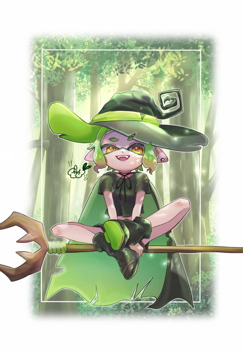 inkling player character and inkling girl (splatoon and 1 more) drawn by p_ried_prawns