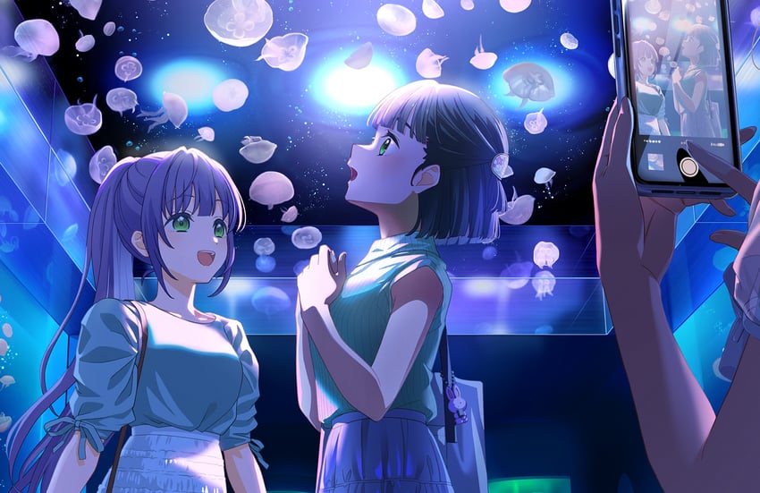 hinoshita kaho, otomune kozue, and momose ginko (love live! and 1 more)