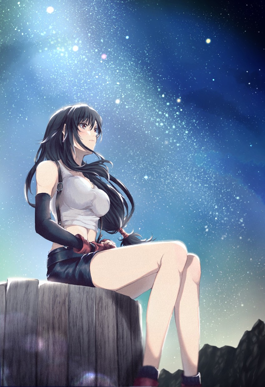 tifa lockhart (final fantasy and 1 more) drawn by n_nagon