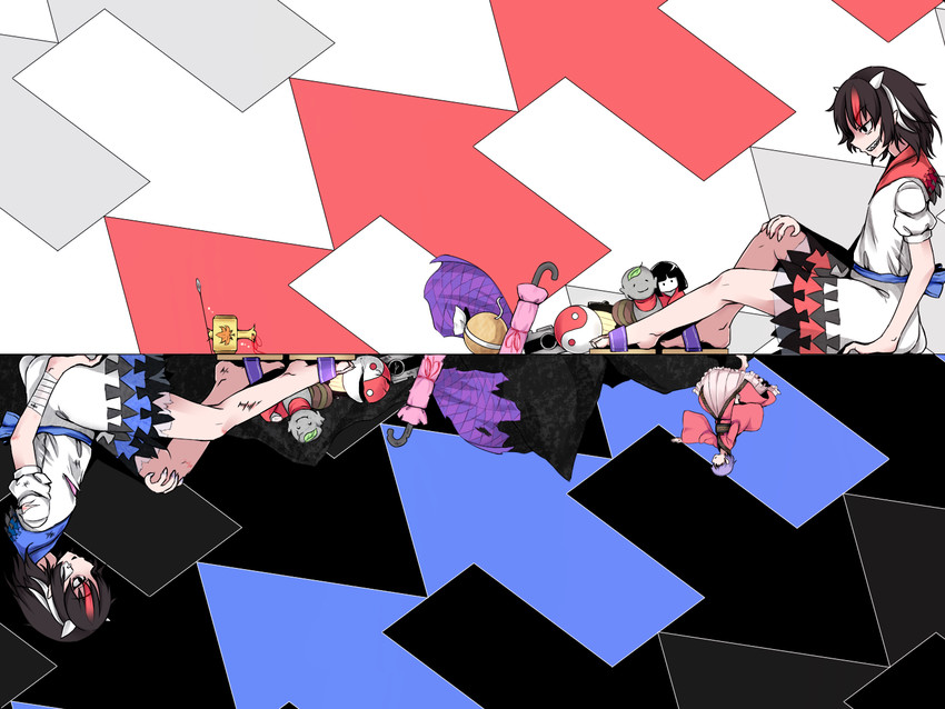 kijin seija and sukuna shinmyoumaru (touhou and 1 more) drawn by hiyashi_mikan