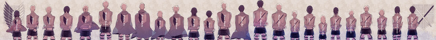 mikasa ackerman, eren yeager, levi, krista lenz, ymir, and 20 more (shingeki no kyojin) drawn by 846kazuya