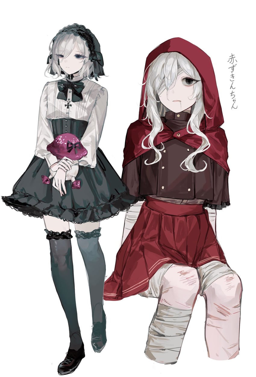 mithrun, little red riding hood, and walking mushroom (dungeon meshi and 1 more) drawn by tekana999