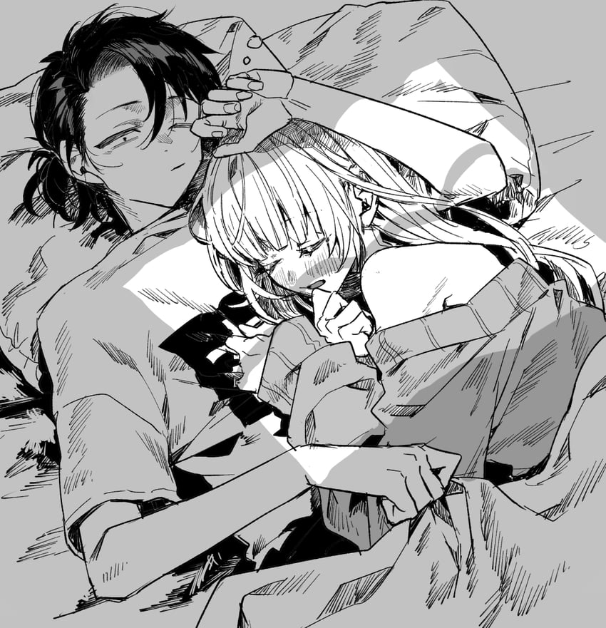 nanakusa nazuna and yamori kou (yofukashi no uta) drawn by funa2001