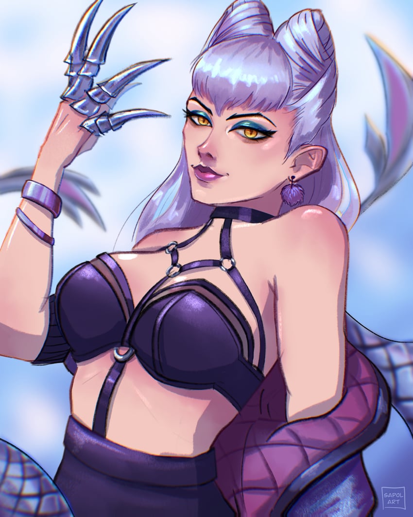 evelynn and k/da all out evelynn (league of legends) drawn by sapolart