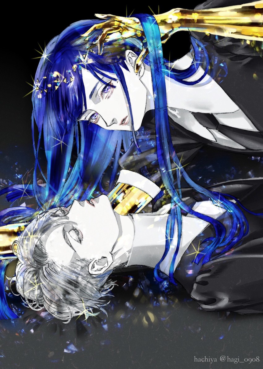 phosphophyllite and cairngorm (houseki no kuni) drawn by hachiya2498