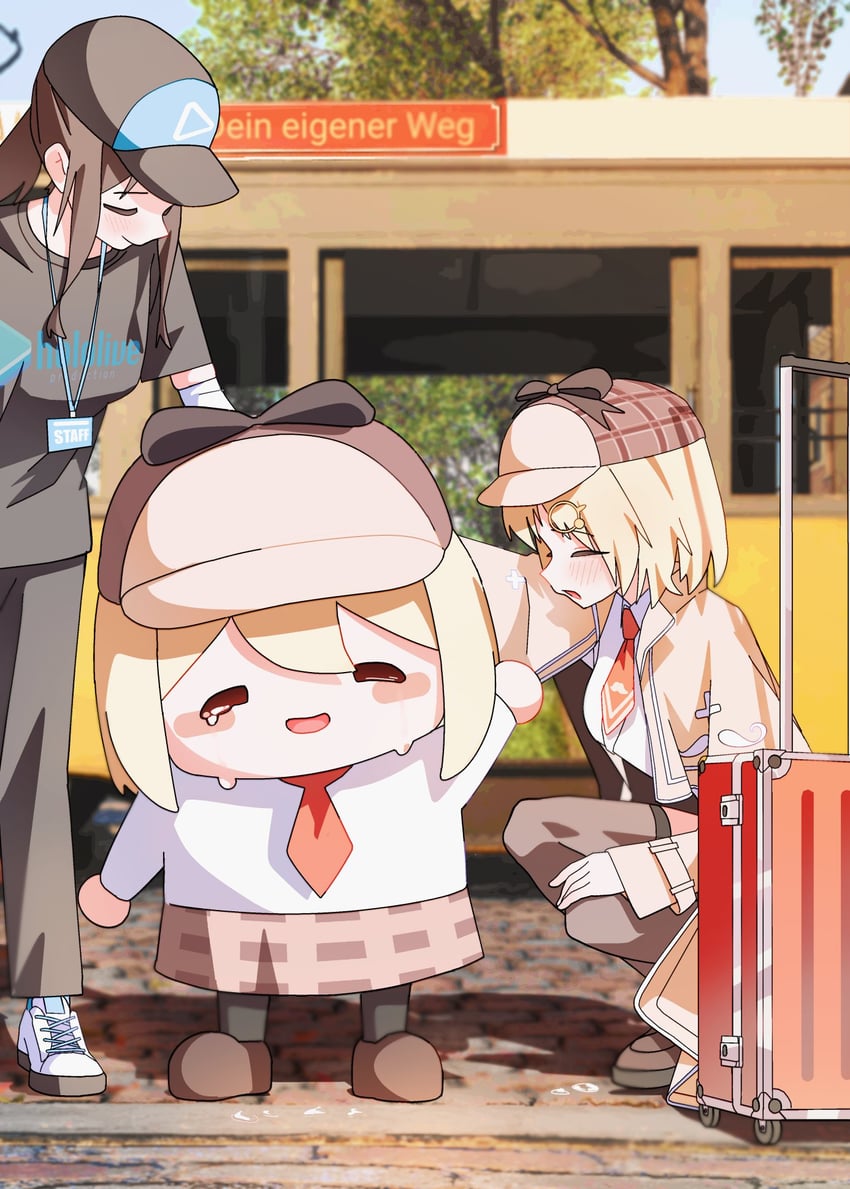 watson amelia and smol ame (hololive and 1 more) drawn by gurumie