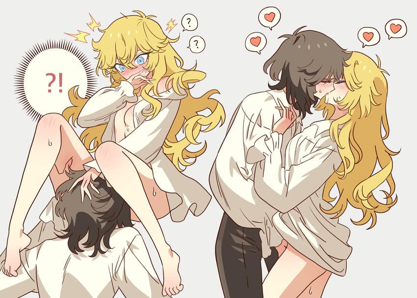 oscar francois de jarjayes and andre grandier (versailles no bara) drawn by meremero