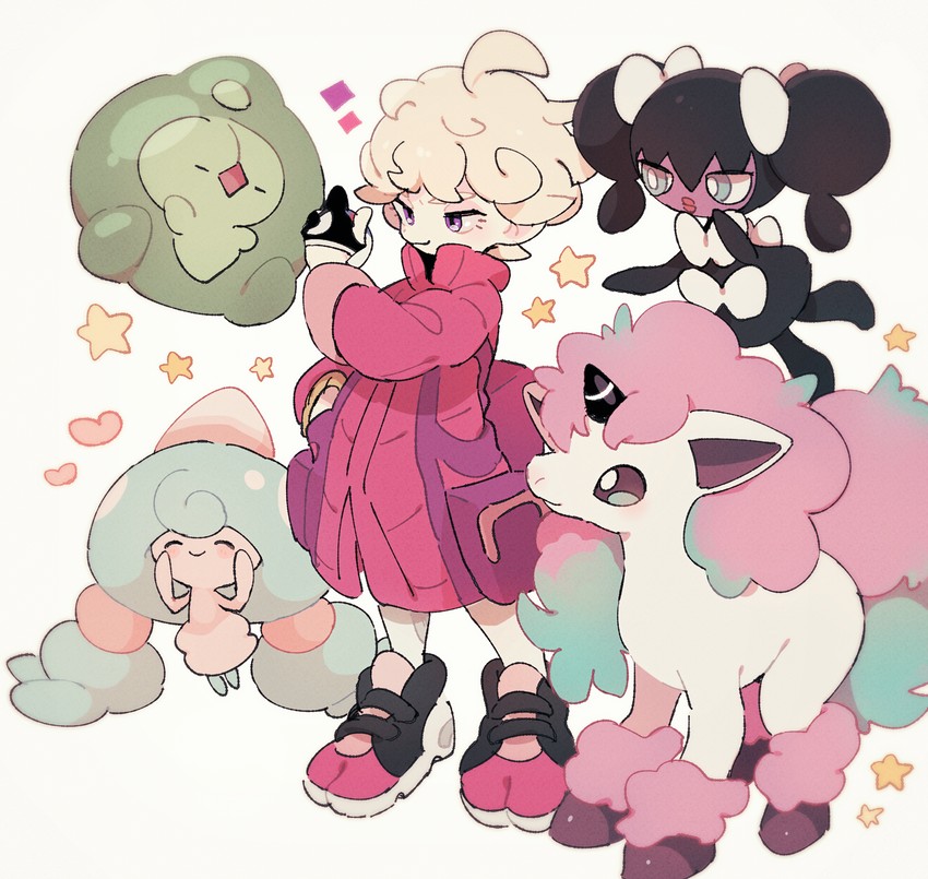 bede, galarian ponyta, solosis, hattrem, and gothorita (pokemon and 1 more) drawn by nodori710