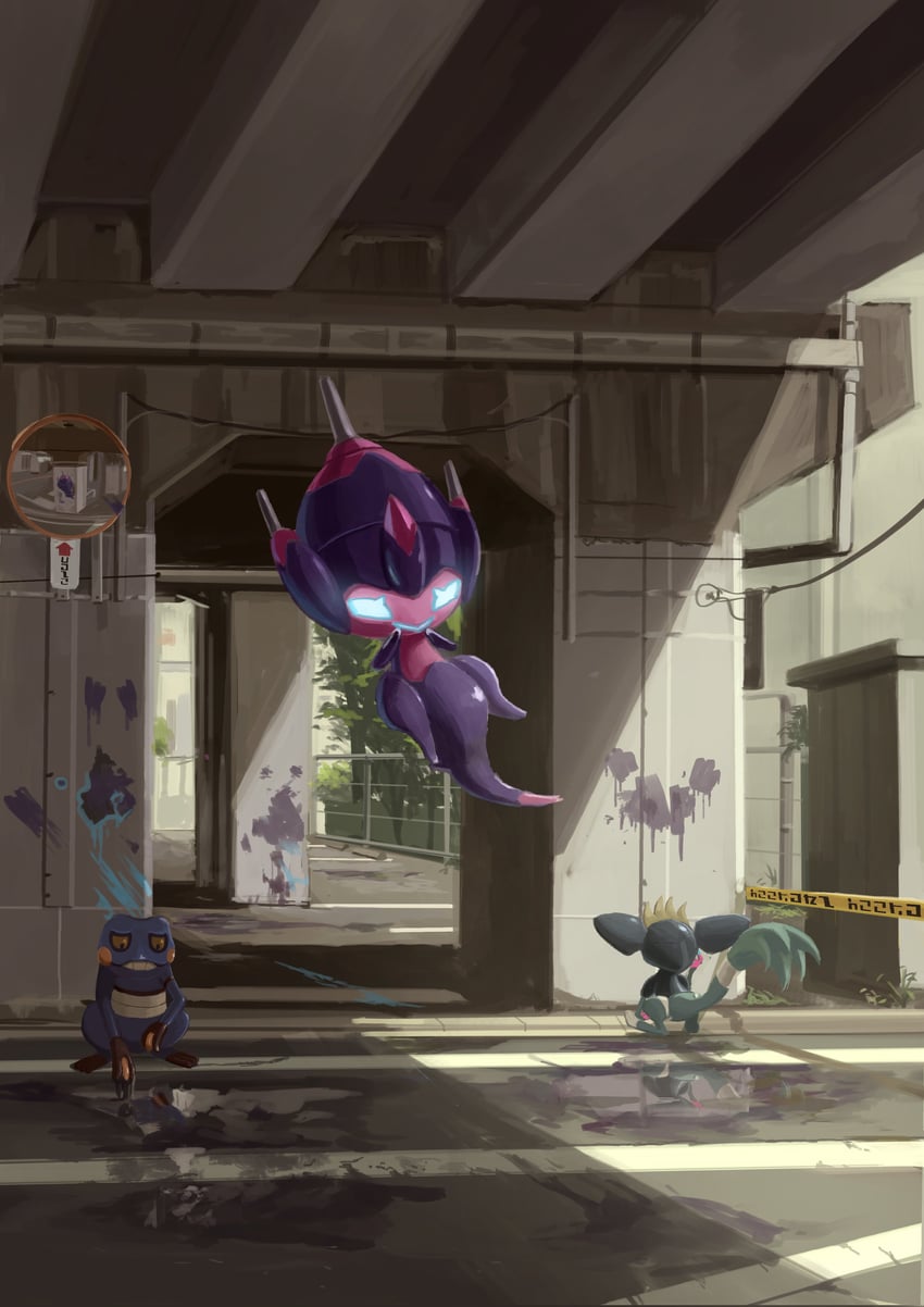 croagunk, poipole, and grafaiai (pokemon) drawn by king_joe_(neoroto)