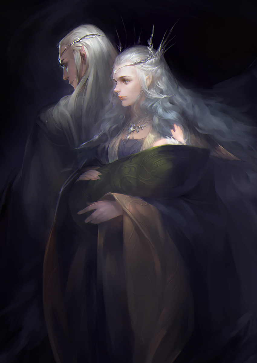 legolas and thranduil (tolkien's legendarium and 1 more) drawn by truelion